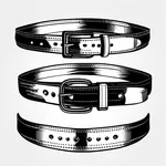 studded black leather belt image